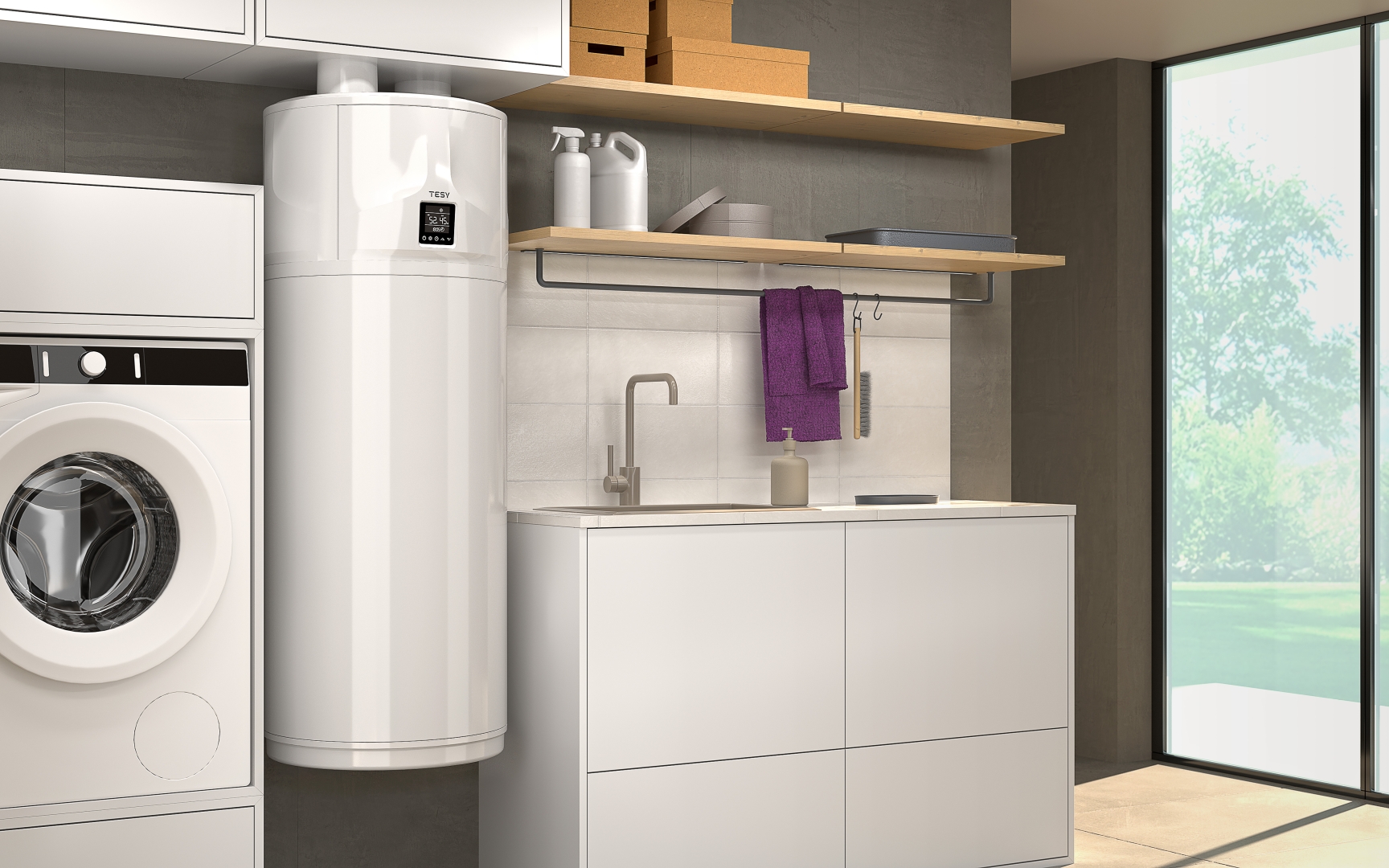 Duurzaam tapwater verwarmen met TESY AquaThermica warmtepompboilers